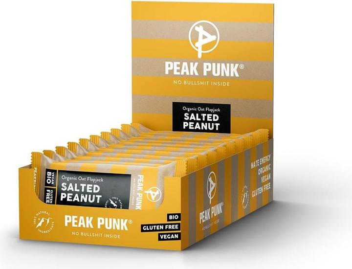 Actual product image Peak Punk Organic Oat Flapjack (Salted Peanut, 12 pcs., 720 g)