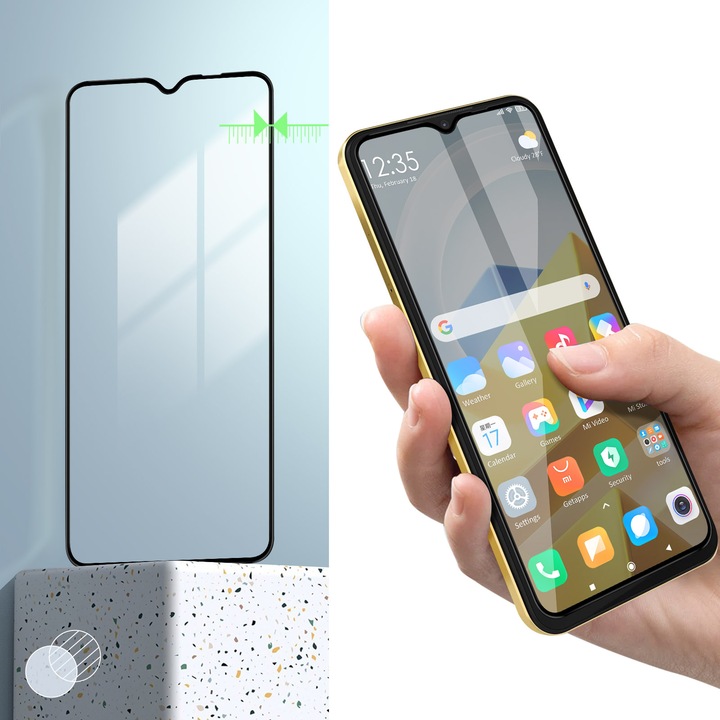 Produktbild Avizar 9H Härtegrad Glas-Displayschutzfolie (1 Stück, Xiaomi Poco M5)