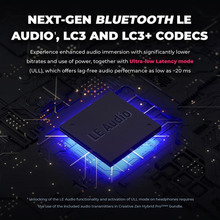 Actual product image Creative Zen Hybrid Pro (black, ANC, Bluetooth, USB-C) (Wireless)