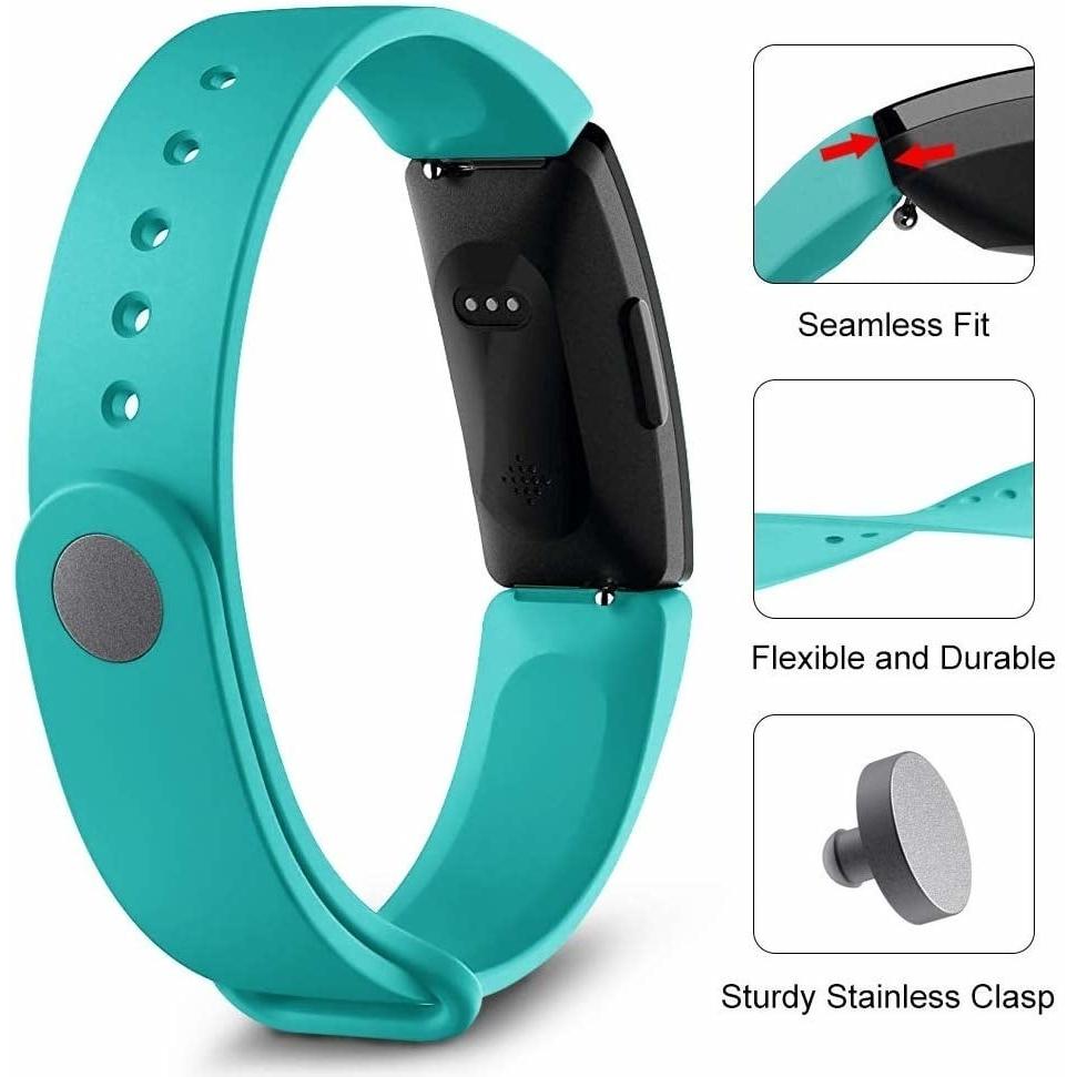 Thumbnail - Strap-it Silikon Armband (Silikon, Inspire 2), Uhrenarmband, Blau