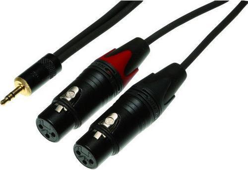 Immagine prodotto Contrik Mini Plug 3pin a 2x XLR femmina (6 m, Connettore da 3,5 mm (AUX), XLR)