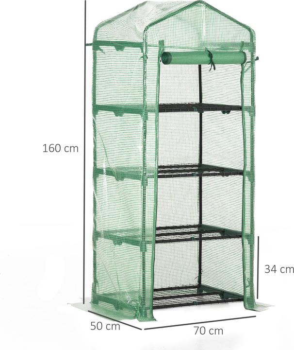 Image du produit Outsunny Serre en film plastique avec tubes en acier