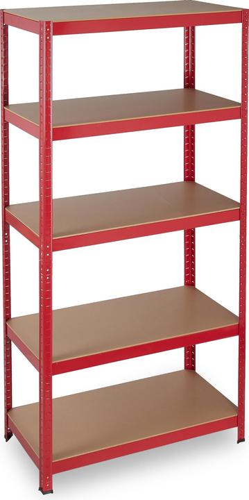 Actual product image Relaxdays Heavy-duty Shelving Unit Red