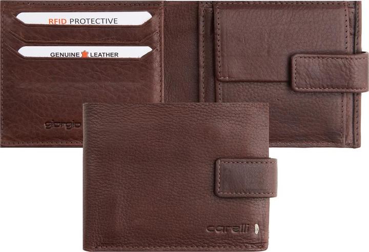 Actual product image Giorgio Carelli Billfold w safety closure, RFID