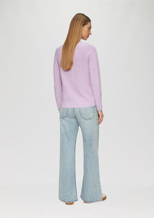 Produktbild S.Oliver Strickpullover Strickpullover mit V-Ausschnitt und Raglan-Ärmeln (46)