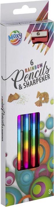Grafix Bleistifte mit Spitzer Rainbow (6x)