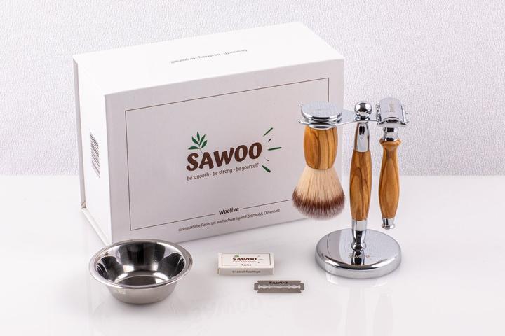 Actual product image Sawoo Shaving set Woolive 5pcs.