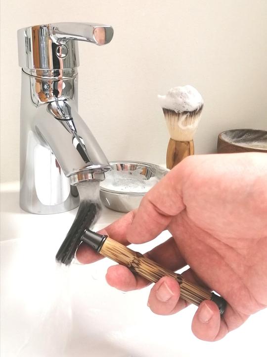 Immagine prodotto Sawoo Rasoio di bambù in ottone e legno di bambù con 10 lamette incluse