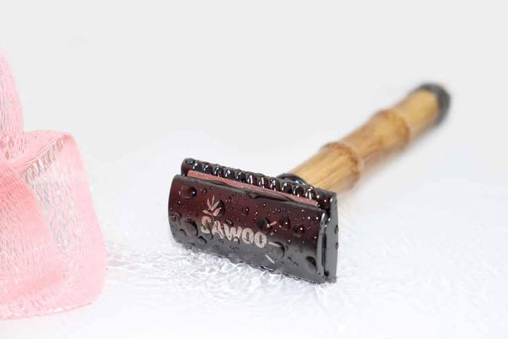 Immagine prodotto Sawoo Rasoio di bambù in ottone e legno di bambù con 10 lamette incluse