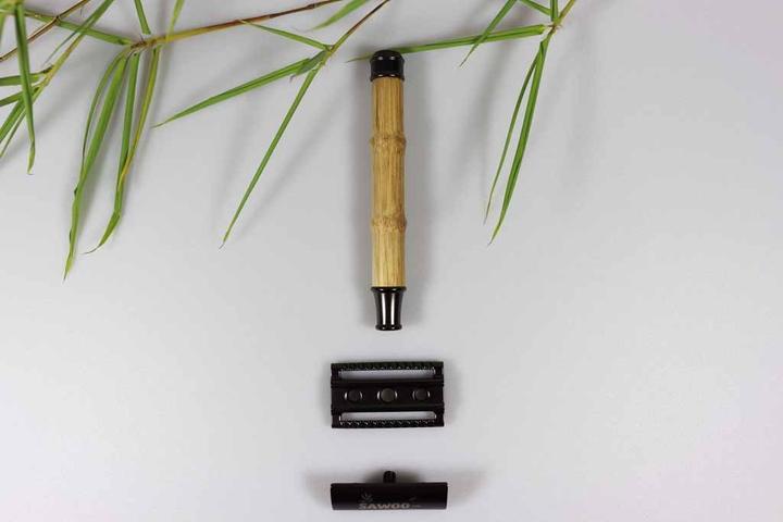 Immagine prodotto Sawoo Rasoio di bambù in ottone e legno di bambù con 10 lamette incluse