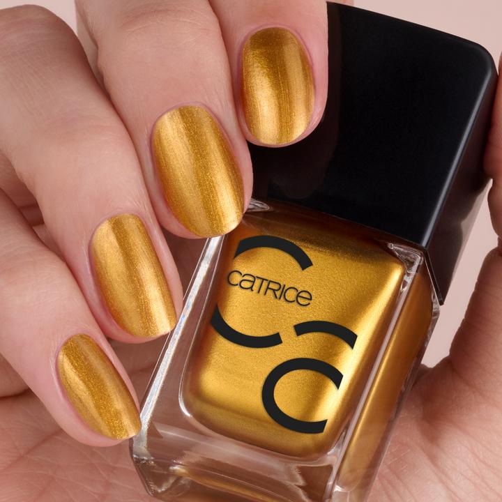 Actual product image Catrice ICONAILS Gel Lacquer (156 Cover Me In Gold, Gel-Effect Nail Polish)
