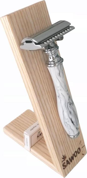 Immagine prodotto Sawoo Rasoio Marmory in ottone di alta qualità con 10 lame incluse