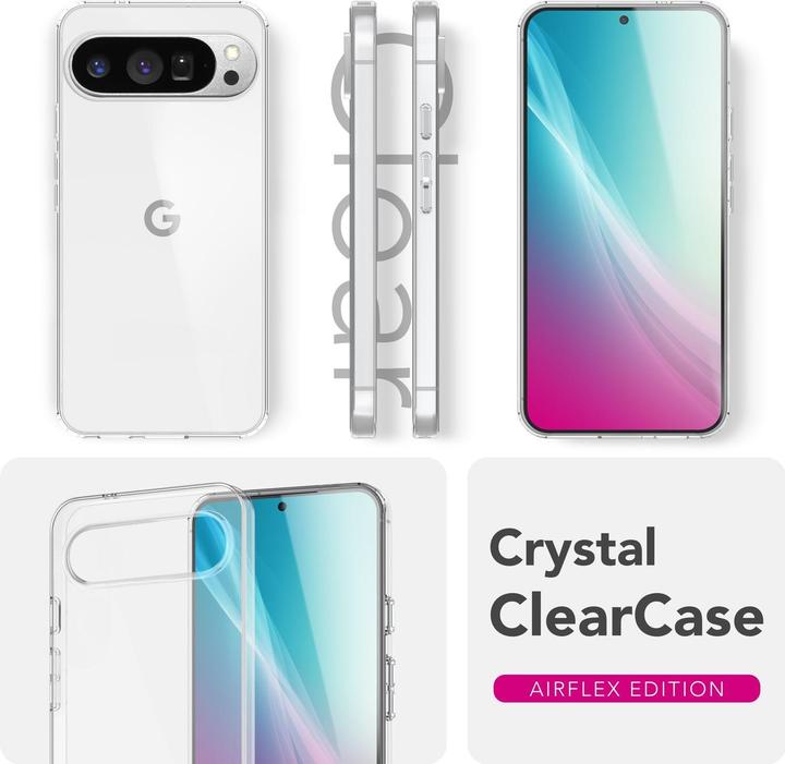 Actual product image Nalia AirFlex - Strapazierfähige Klare Silikon Hülle - Crystal Clear TPU Case (Google Pixel 9 Pro XL)