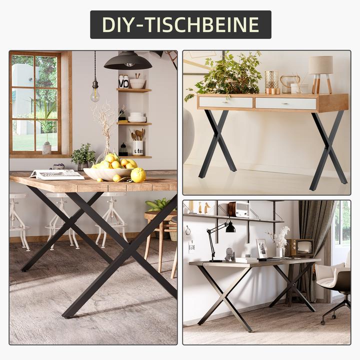 Actual product image Homcom Tischbeine Stahl Schwarz