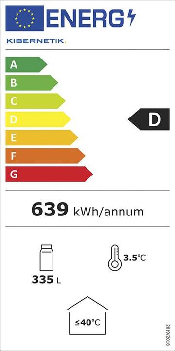 Etichetta energetica Kibernetik Frigorifero per bevande FSP (250 l)