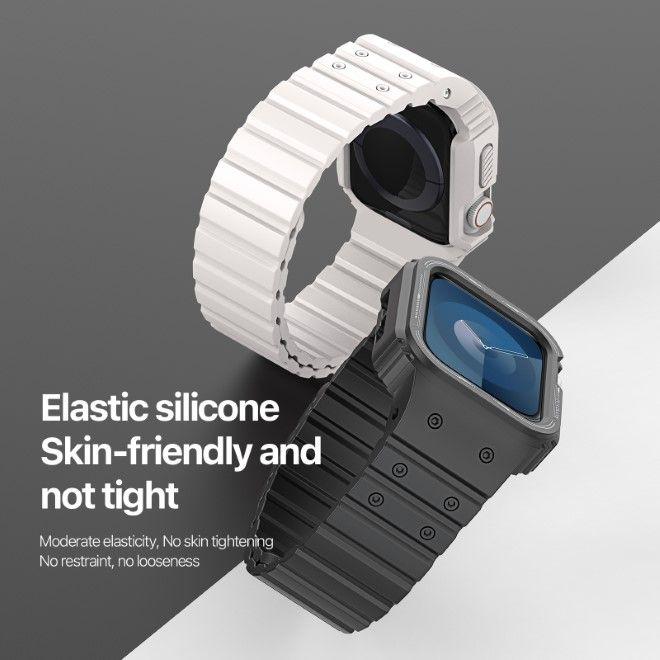 Actual product image Dux Ducis OA Strap Apple Watch 38mm/40mm/41mm - Black (38 mm, 40 mm, 41 mm, Silicone, Apple Watch Series 2, Apple Watch Series 1, Apple Watch Series 3, Apple Watch Series 4, Apple Watch Series 5, Apple Watch Series 6, Apple Watch Series 7, Apple Watch Series 8, Apple Watch Series 9, Apple Watch SE)