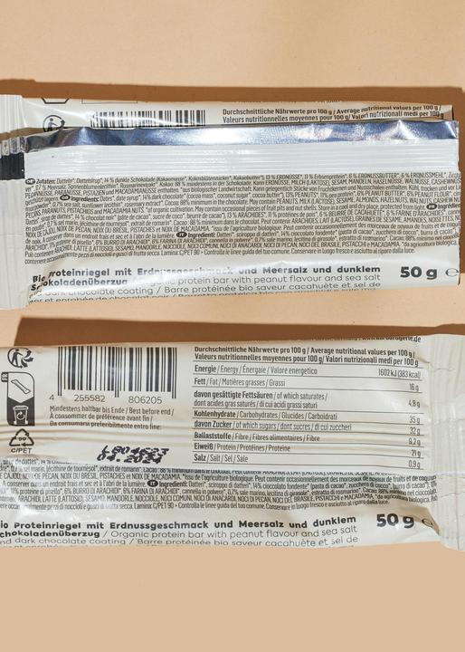 Valeurs nutritives et ingrédients KoRo Cacahuètes salées (Cacahuètes salées, 12 pcs, 600 g)