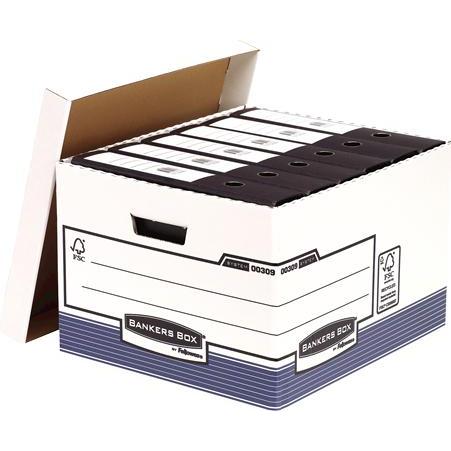 Bankers Box, Dokumentenablage, BankersBox Archivbox 29.4x38.7x44.5cm blau/weiss 10VE