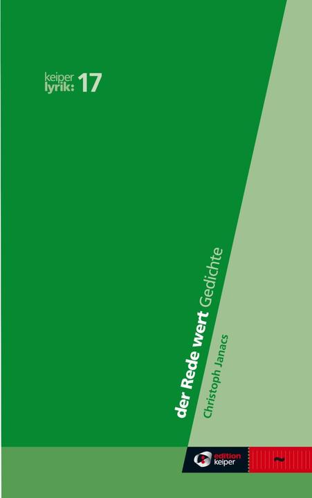 Produktbild der Rede wert (Deutsch, Christoph Janacs, 2018)