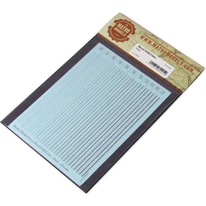 Matho Models Decal Solid Lines - black