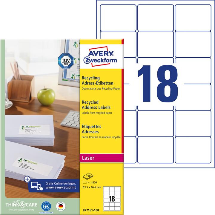 Productafbeelding Avery Recycling adresetiketten