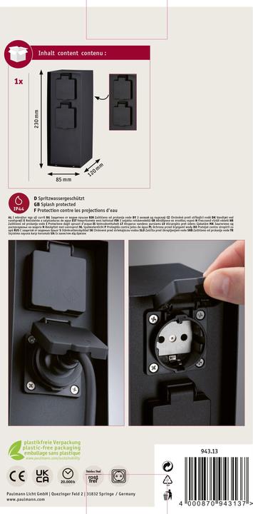 Actual product image Paulmann Rio socket column