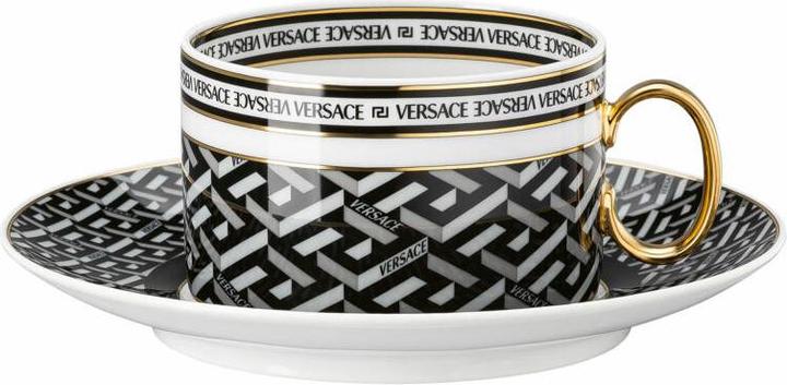 Versace La Greca - Signature Black - Paire tasse à thé (200 ml, 2x)