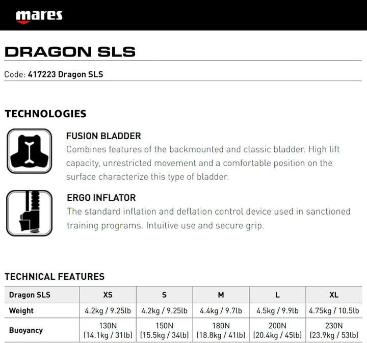 Immagine prodotto Mares Drago SLS