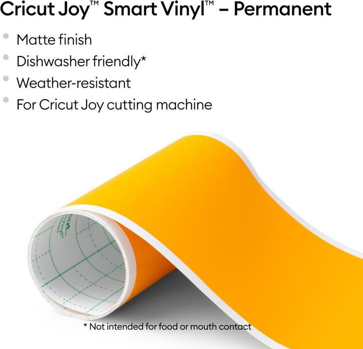 Immagine prodotto Cricut Smart Vinyl Permanent Joy 14x122cm 1 foglio Mat Maize Yellow (P)