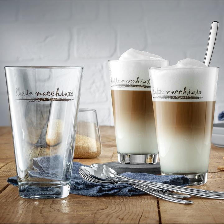 Productafbeelding WMF Latte Macchiato Glazen Set 12st Latte Glazen met Lepel 280ml Clever&More (280 ml, 12 x)