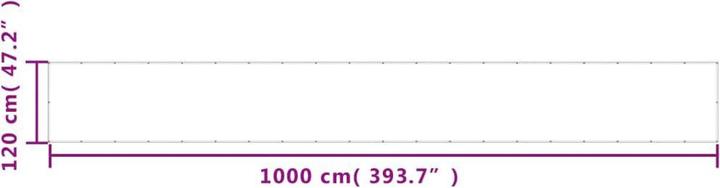 Actual product image vidaXL Balkon-Sichtschutz 120 x 1000cm 100% Polyester-O x ford (1000 cm)