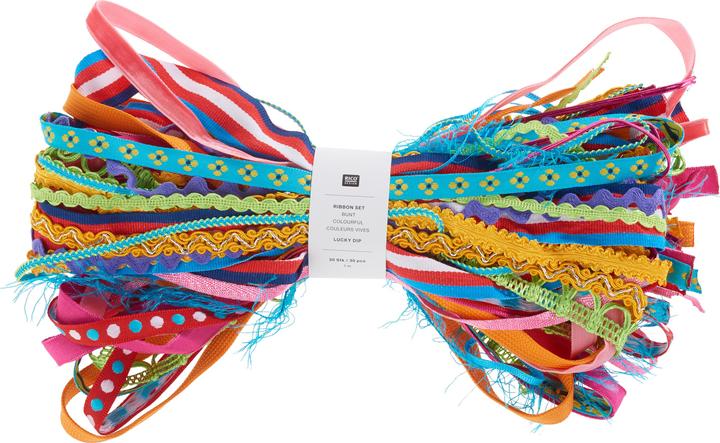 Produktbild Rico Design Bänder-Set "Lucky dip", Bunt, 30 Stück à 1 m