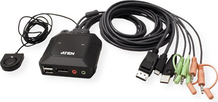 Produktbild Aten CS52DP 2-Port USB-C-DisplayPort-Kabel KVM Switch