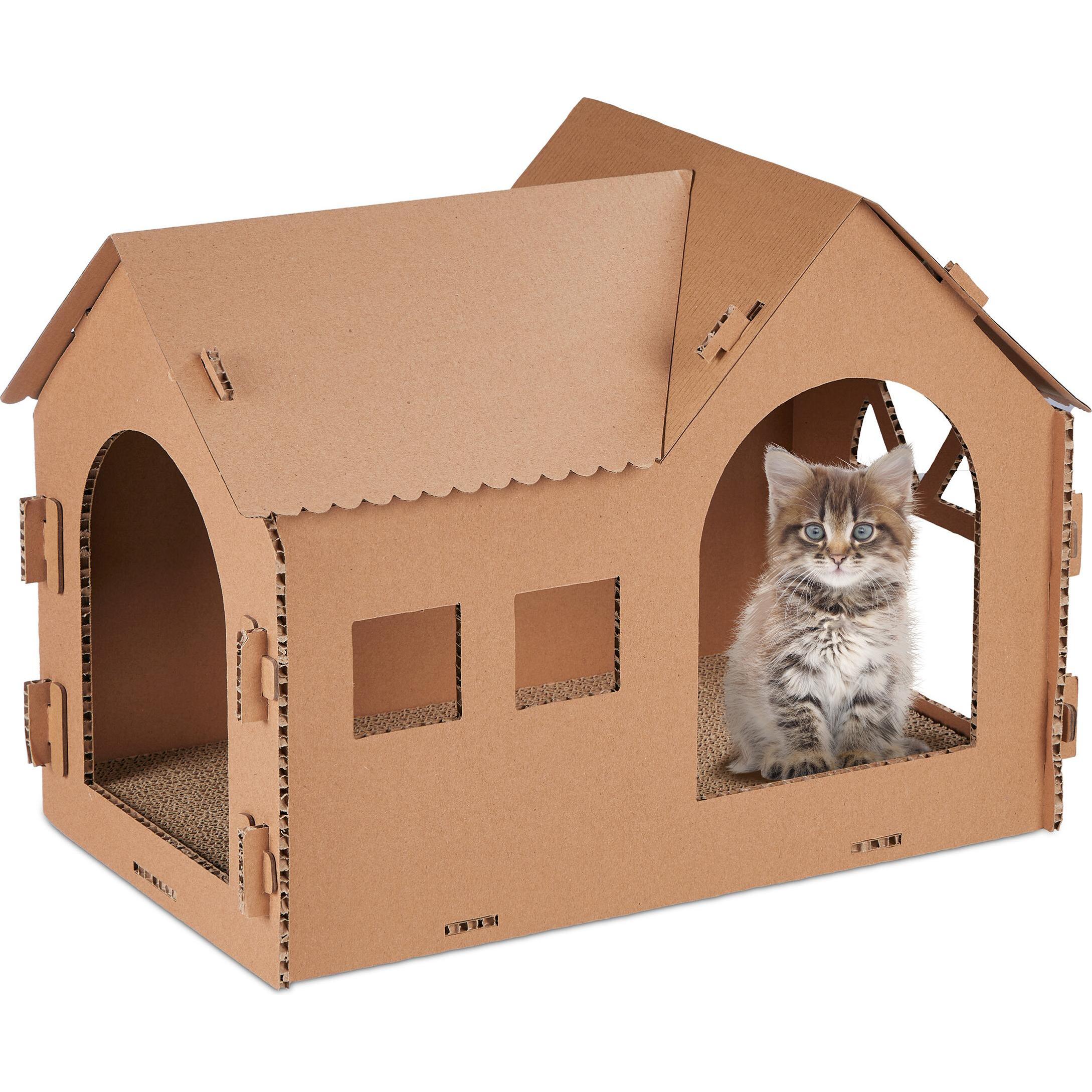Relaxdays Katzenhaus (Katze), Hundebett + Katzenbett