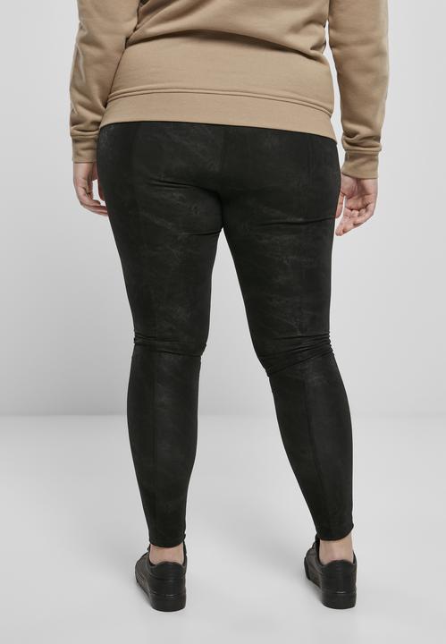 Actual product image Urban Classics Ladies Washed Synthetic Leather Pants (4XL)