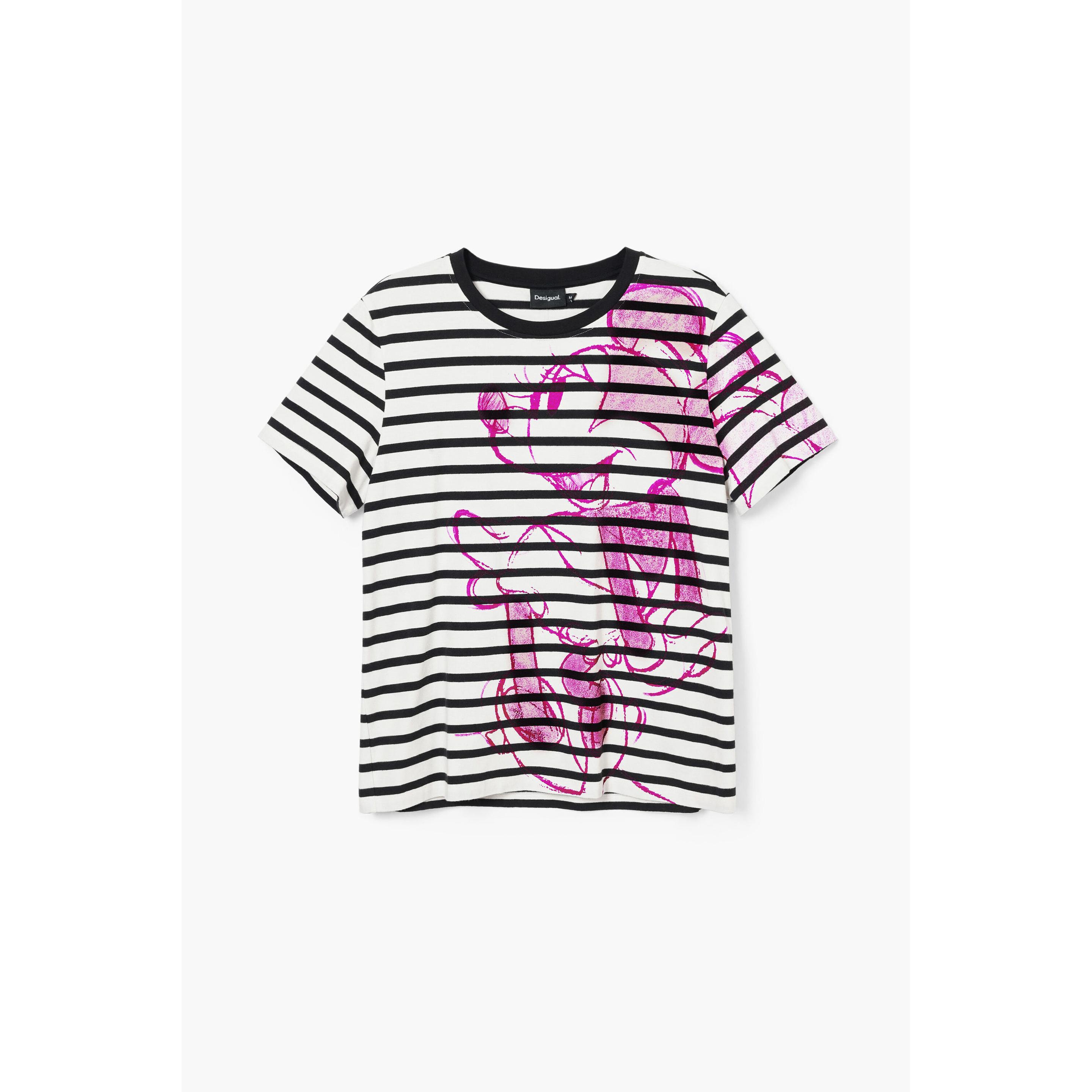 Desigual, Damen, Shirt, t-shirt mickeydrawing, Weiss, (XS)
