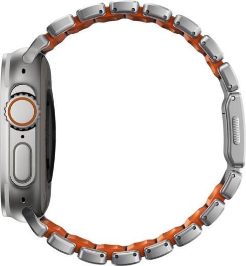 Productafbeelding Nomad Spartan Band Natural Titanium Ultra Orange 49mm (FKM, Titanium, Titanium)