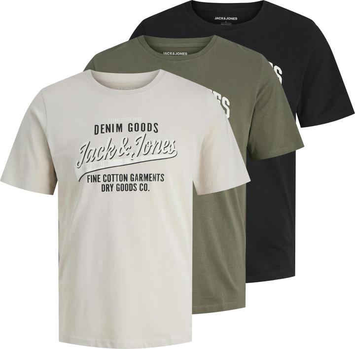 Produktbild Jack & Jones Jjethan Tee Ss Crew Neck 3pk Mp Noos (XXL)
