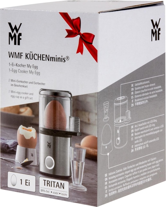 Produktbild WMF KÜCHENminis 1 Ei Eierkocher MyEgg mit Eierbecher + Härtegradeinstellung (CH-Stecker)