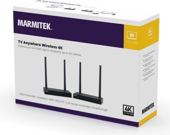 Immagine prodotto Marmitek TV Anywhere Wireless 4K (50 m, HDR, HDMI 1, HDCP)