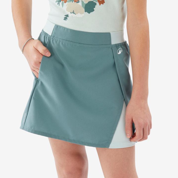 Actual product image Quechua Hosenrock Kinder Wandern - MH100 grün