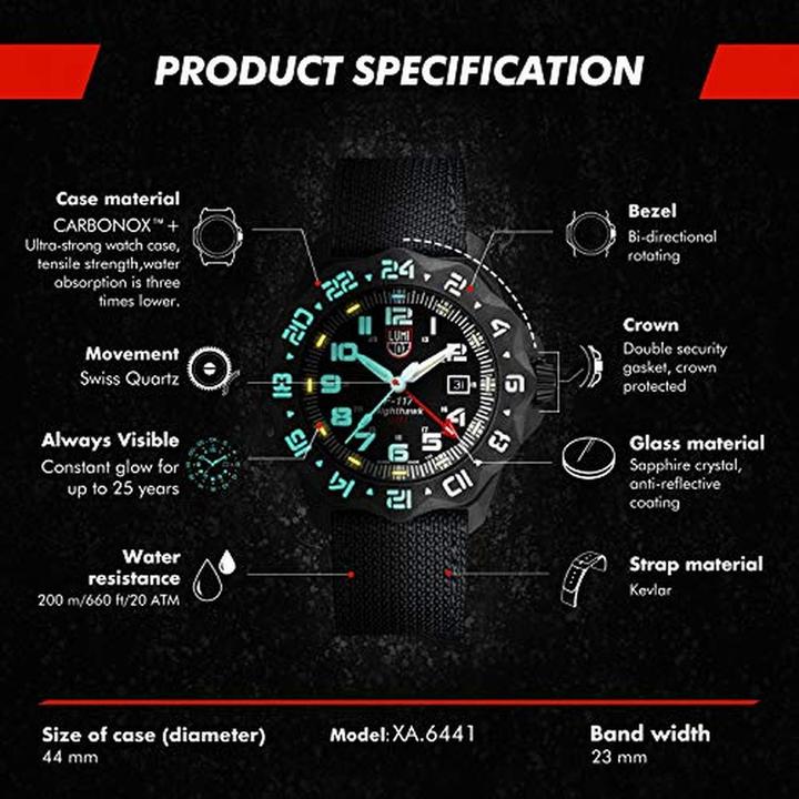 Immagine prodotto Luminox Nighthawk (Orologio sub, 44 mm)