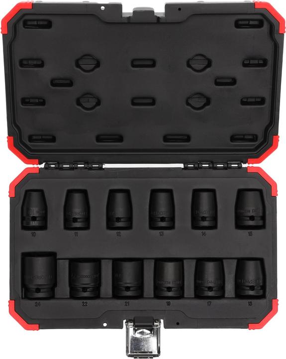 Produktbild Gedore Red red R63003012 Kraftschrauber-Steckschlüssel-Satz 1/2 12-teilig (19 mm, 12 mm, 24 mm, 14 mm, 22 mm, 16 mm, 23 mm, 10  mm, 21 mm, 18 mm, 17 mm, 11 mm, 15 mm, 13 mm, 20 mm)