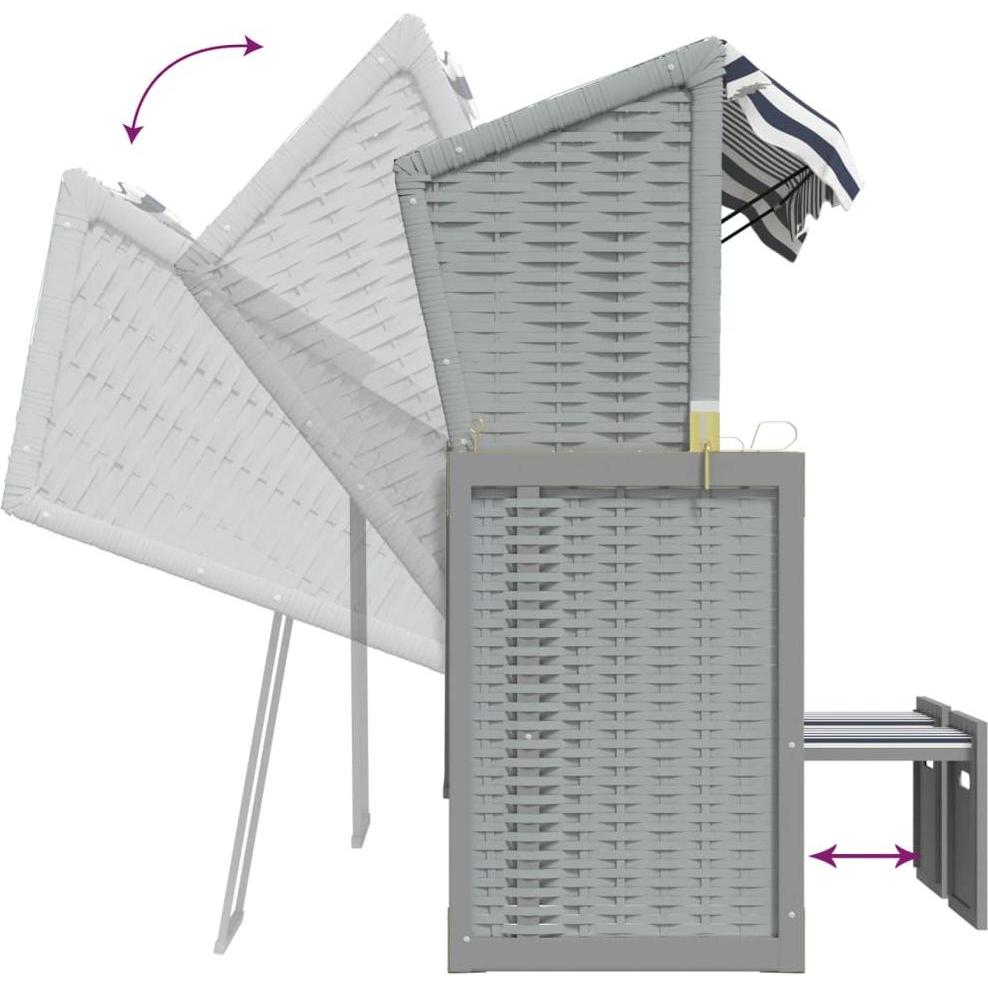 VidaXL, Liegestuhl, Wiclif (115 cm)