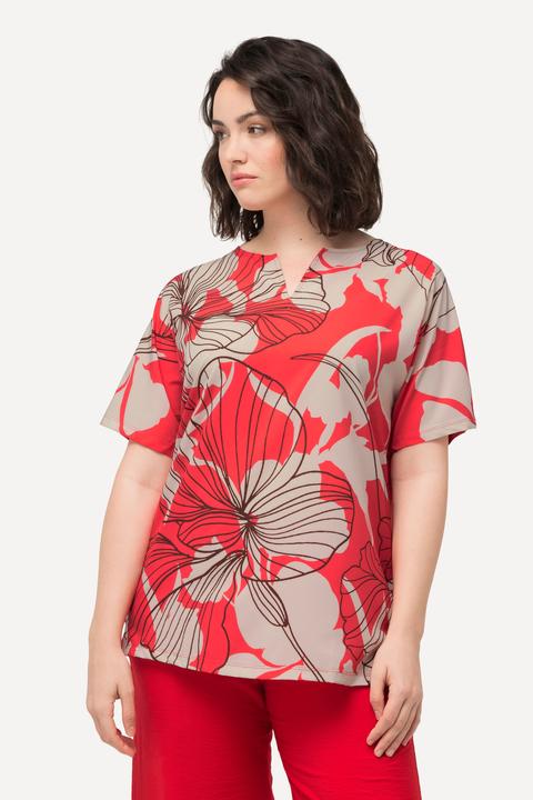 Produktbild Ulla Popken T-Shirt, Blüten, Oversized, Tunika-Ausschnitt, Halbarm (50, 52)