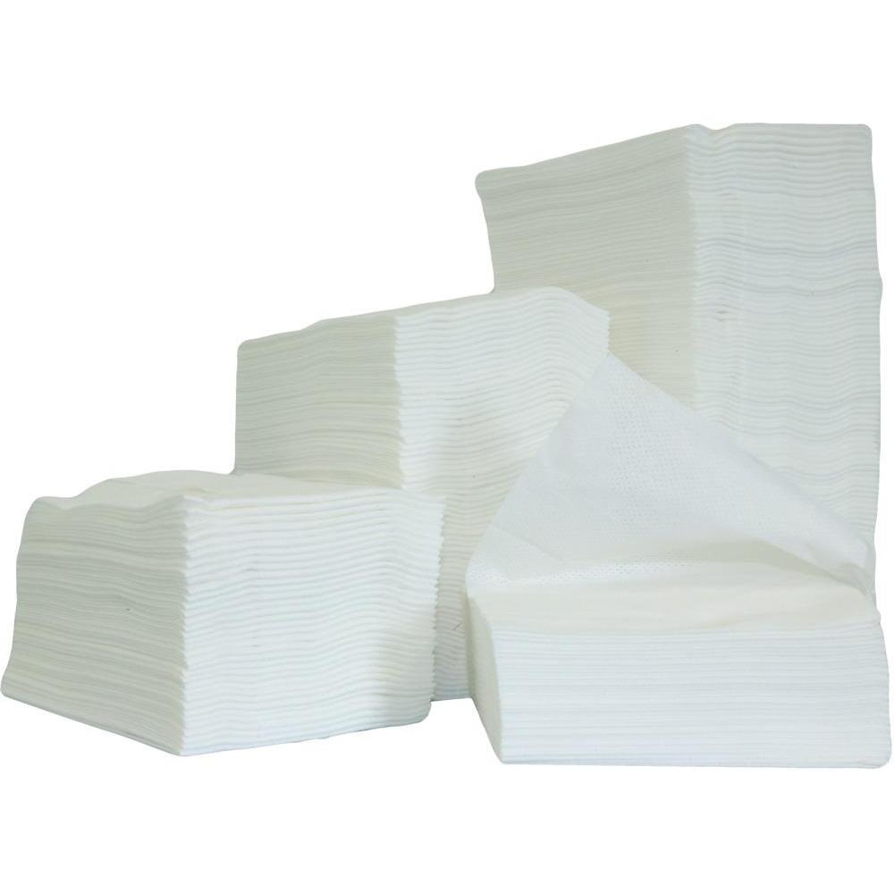 NoName Vliestücher-Viskose 38x38cm 400Stck., Reinigungsutensil, Weiss