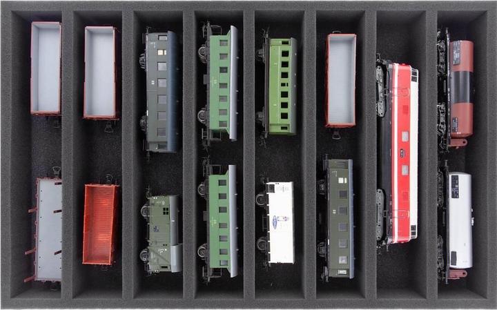 Image du produit Feldherr EB22SET - Conteneur Euro pour trains miniatures, locomotives et véhicules - 8 barres pour (Matières plastiques)