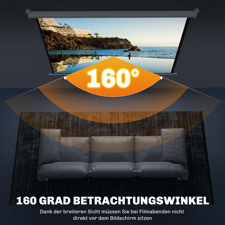 Produktbild Homcom Beamer Leinwand Kunststoff, Metall Weiss (84", 4:3)