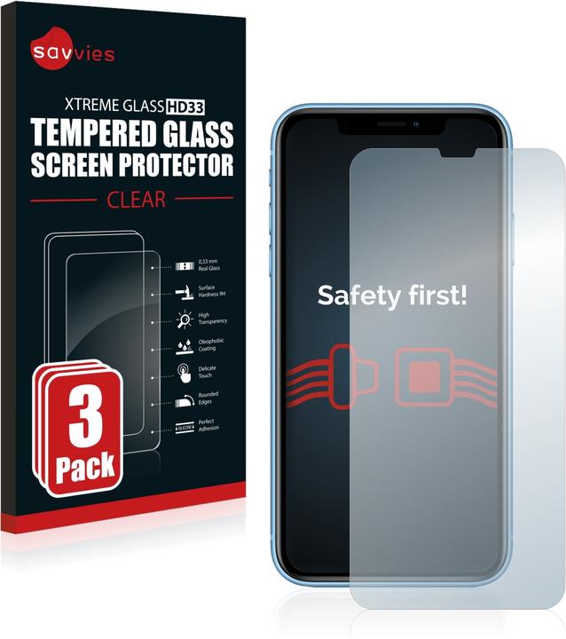 Actual product image Savvies Tempered Glass (3 pcs., Apple iPhone XR)