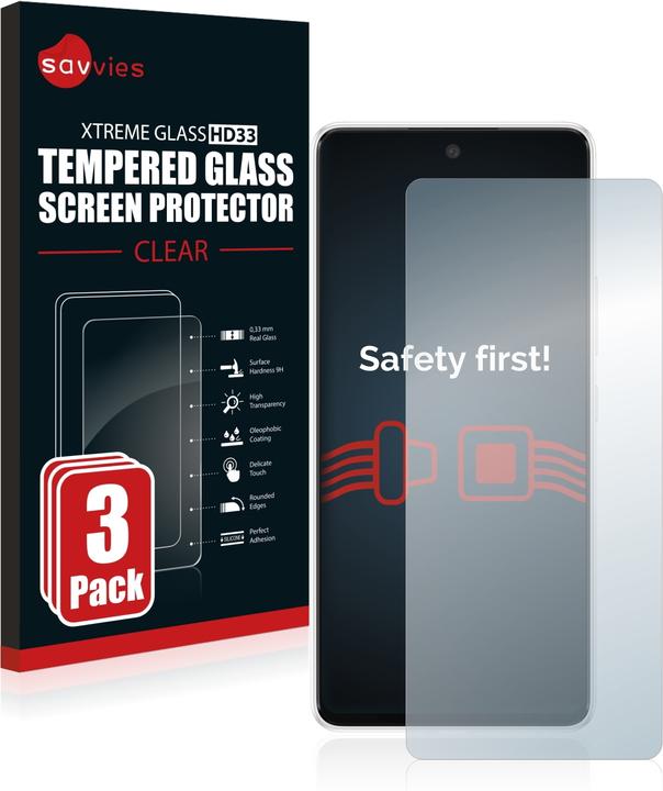 Actual product image Savvies Tempered Glass (3 Piece, Samsung Galaxy A53 5G)
